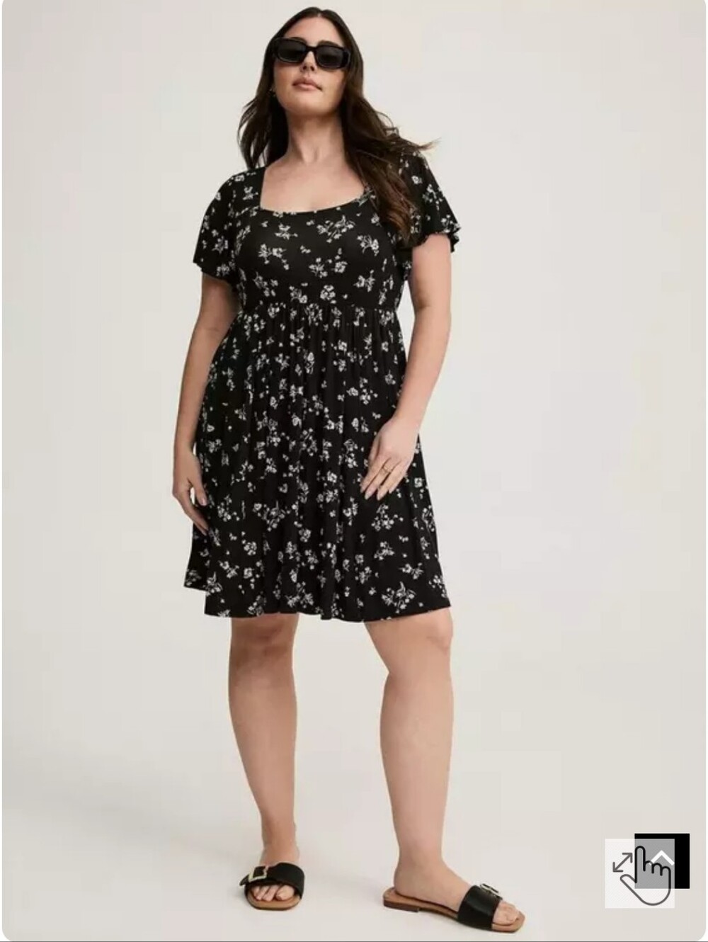 NWT TORRID Flutter Sleeve Skater Mini Dress